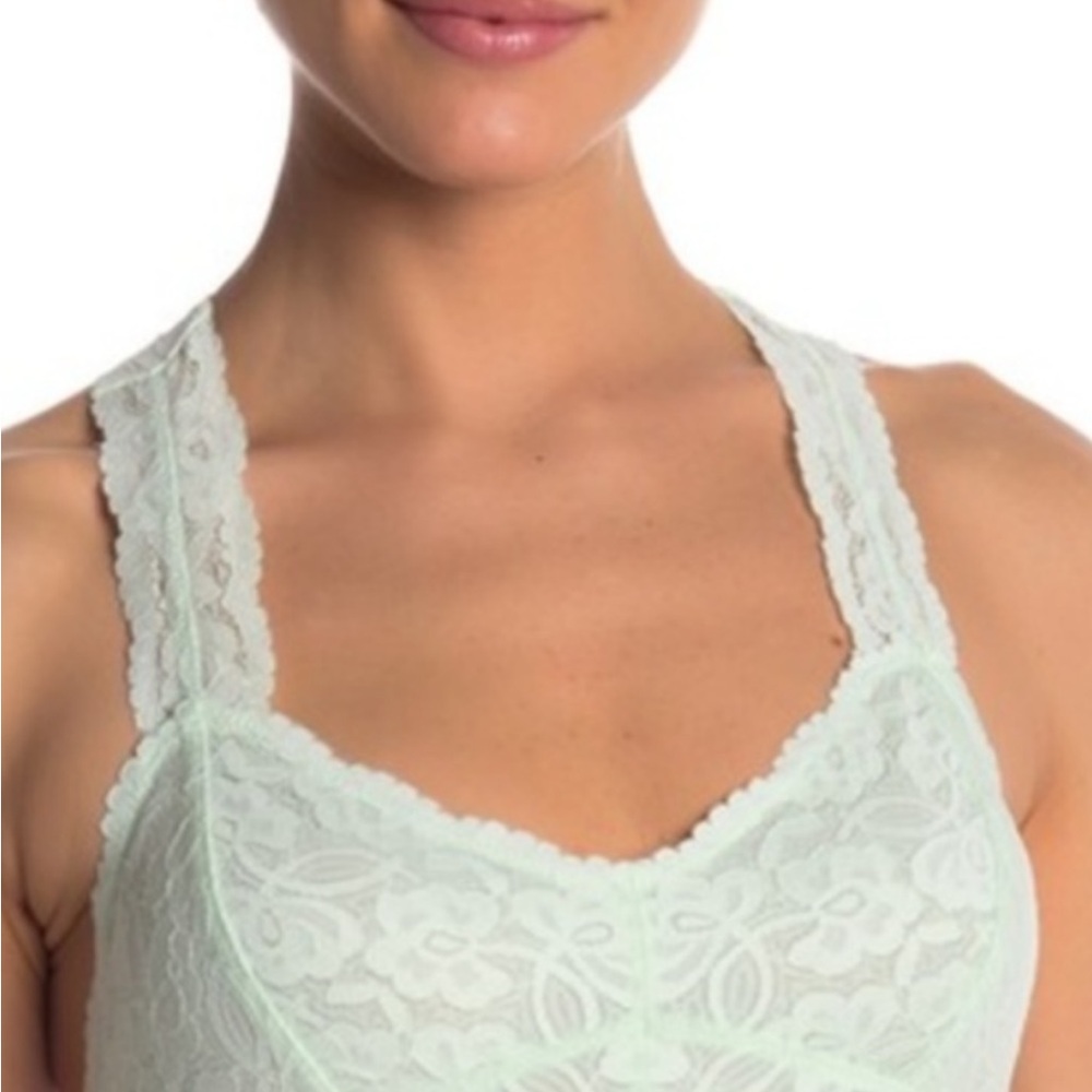 Free People Small Green Lace Racerback Bralette
